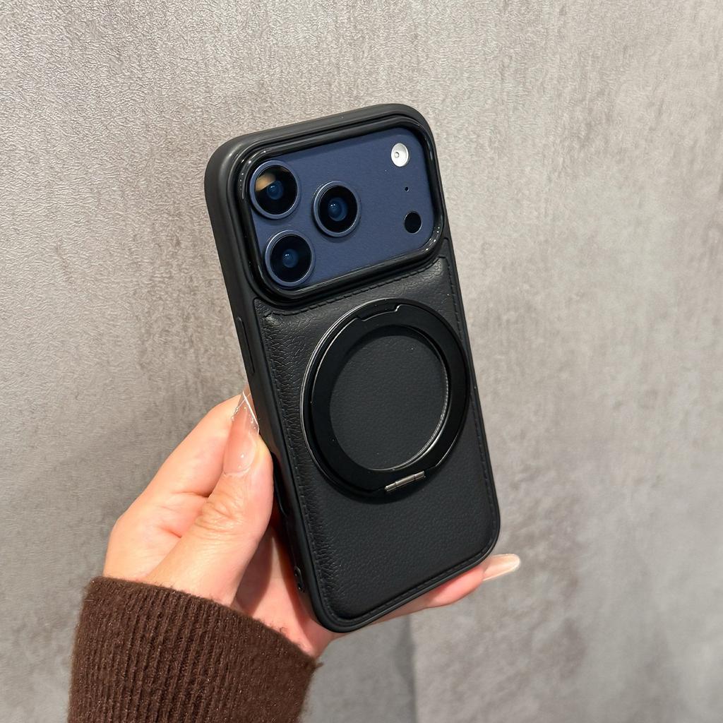 With Holder Drum Cortex Plain Phone Case For iPhone 11 12 13 14 15 16 17 Pro Max Plus Air Shockproof Bumper Cases Cover