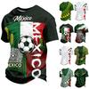 Men's Graphic T-Shirt with Mexico Print for Casual and Sports Wear