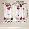 2 Pieces - Apple Pattern - Pole Bag Curtains, Bedroom, Living Room And Kitchen Decoration, Home Decoration, Window Decoration