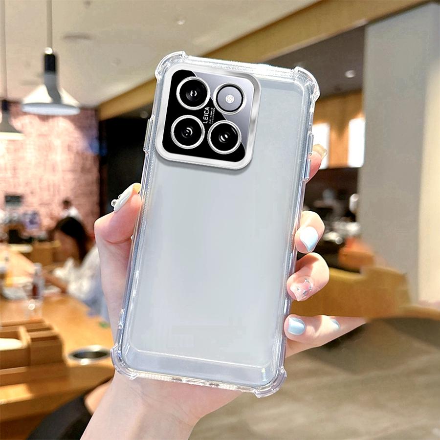 Airbag Shookproof Lens Case For Xiaomi Redmi Note 12 4G 12S 13 Pro 5G 14S 14 Plus A5 15 15C Plating Silicone Back Clear Cover