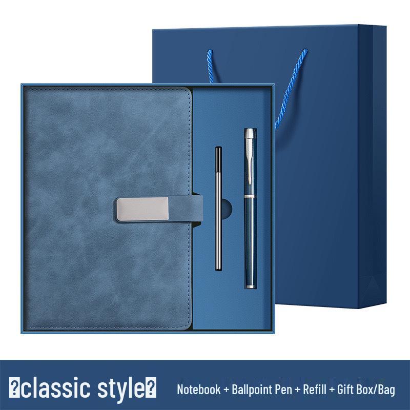 Personalized A5 Soft Leather Notebook Gift Set - Elegant Business Diary with Buckle