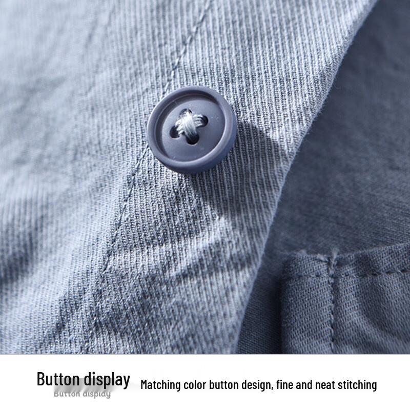 ROMON Men's 100% Cotton Long-Sleeve Casual Shirt