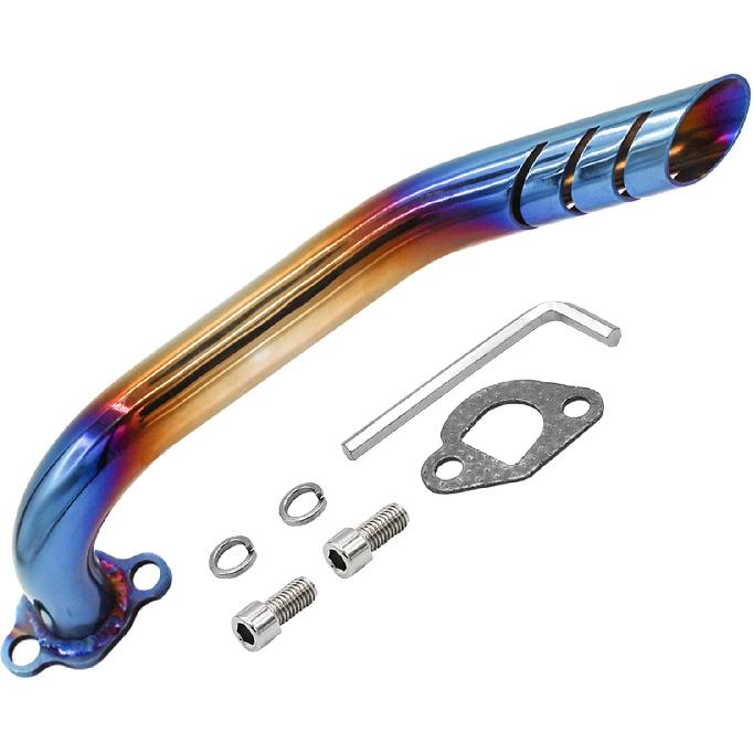 212Cc Exhaust Pipe Header Kit For Coleman CT200U CT200U-Ex BT200X KT196 196Cc 6.5Hp, For Non-Hemi Predator 212Cc Baja Warrior MB200 GX160 GX200