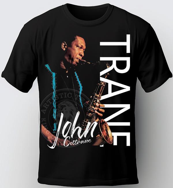 JOHN COLTRANE T-SHIRT. 1967. COLOR BLACK. JAZZ TEES, MILES, MONK, BILLIE MUSIC Unisex T-Shirt S