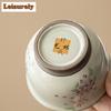 110 ml Imitation Song Ru Kiln Keramik-Teetasse mit Pfirsichzweig, Ruyi-Tasse, einzelne Teeschale für den Haushalt, persönlicher Becher, Chazhan, chinesisches Teeservice