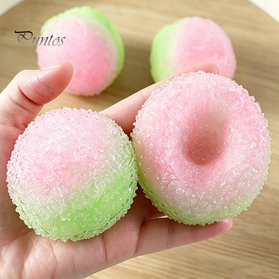 Adults Sensory Toys 1/2Pcs Crunchy Stress Ball Toy, Shapeable Textured Fidget Soft Relievers Bi-color Fake Waxberry Squeeze Toy for Focus Aid