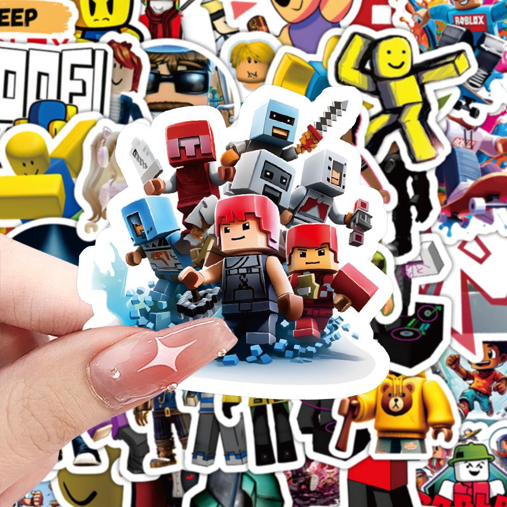 Roblox 60 Pcs Waterproof Virtual World Stickers Vinyl Decals For Kids Laptop Luggage Notebook Skateboard Water Bottle Decoration