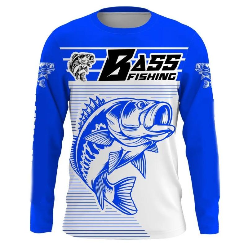 Men's Long Sleeve T-shirt 3d Fishing Print Graphic T Shirts Men Women Fashion Tops Tees Men's Clothing Outdoors Sportwear Tops
