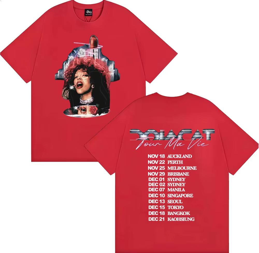 Singer Doja Cat Ma Vie World Tour 2026 Merch Tshirt Men Women Harajuku Streetwear Retro T Shirt High Quality Fashion Casual Top