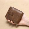 Solid Color Men Short Wallet External Male Wallet Vintage Business Card Bag  Outdoor