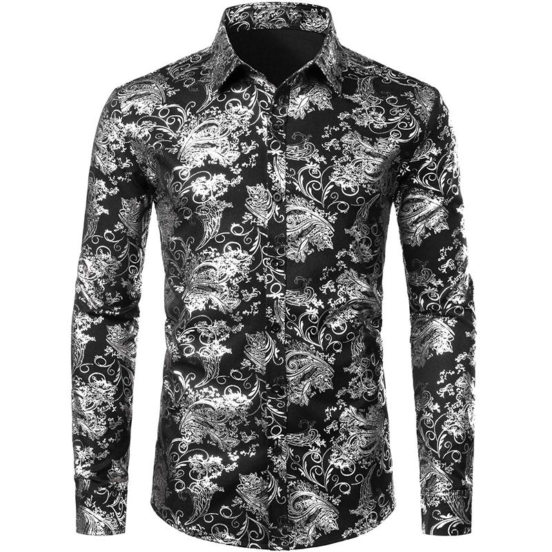 Fashion Comfortable 2024 New 3d Printed Floral Pattern Shirt Beach Sun Casual Slim Fit Fashion Mens Shirt Long Sleeve Shirt