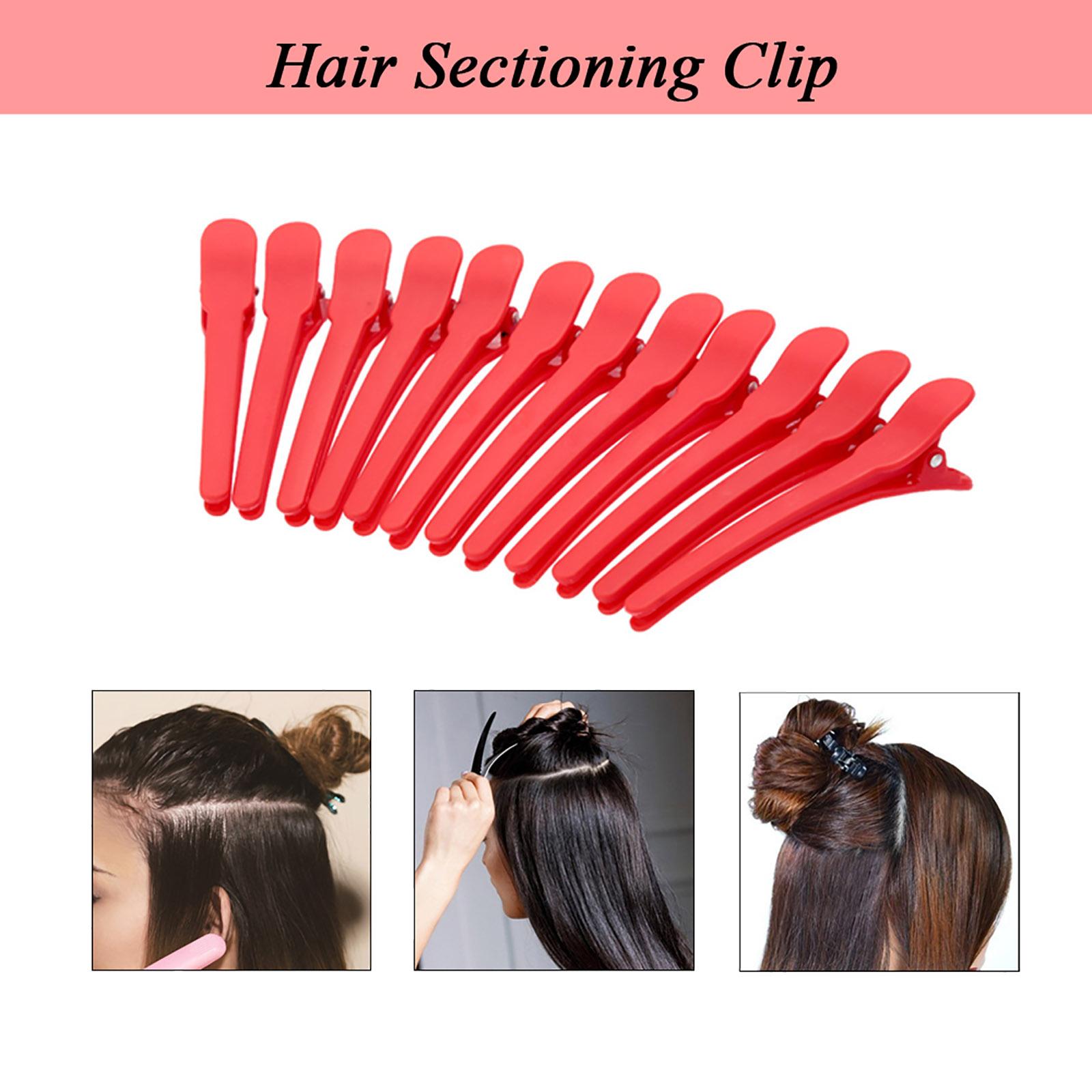 

Bestauty 12Pcs Sectioning Clips Plastic Hair Clamp Grips Hairdressing Styling Salon Tool