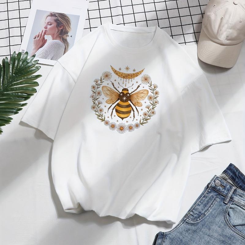 Trendy Printed Short Sleeve Tee, Unique Design, Perfect for Street Style Looks XXL белый