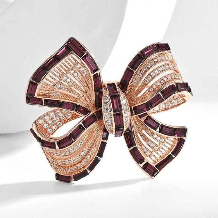 Bowknot Brooches Fashion Statement Brooch Evening Party Brooch Unique Bowknot Clothing Jewelry Present for Women Girl