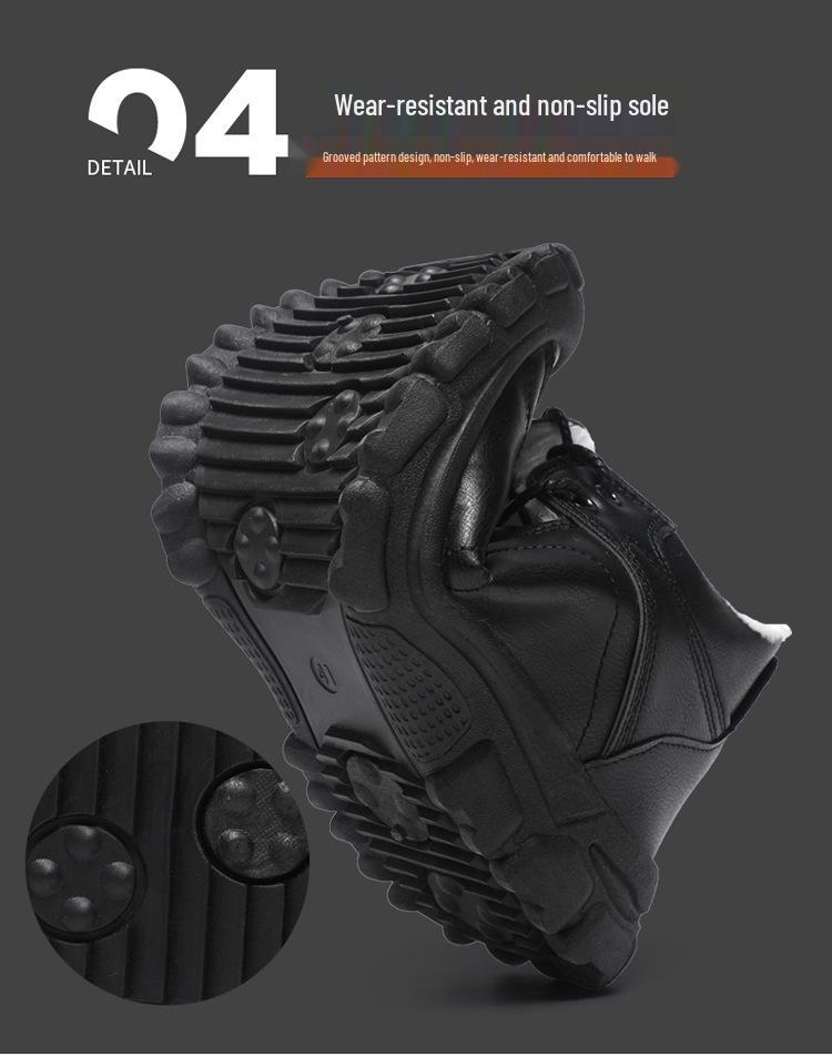 2025 Herren Plüsch Verdickte Martin Stiefel: Vielseitige Leder-Schnee- & Baumwollschuhe für Frühling/Winter