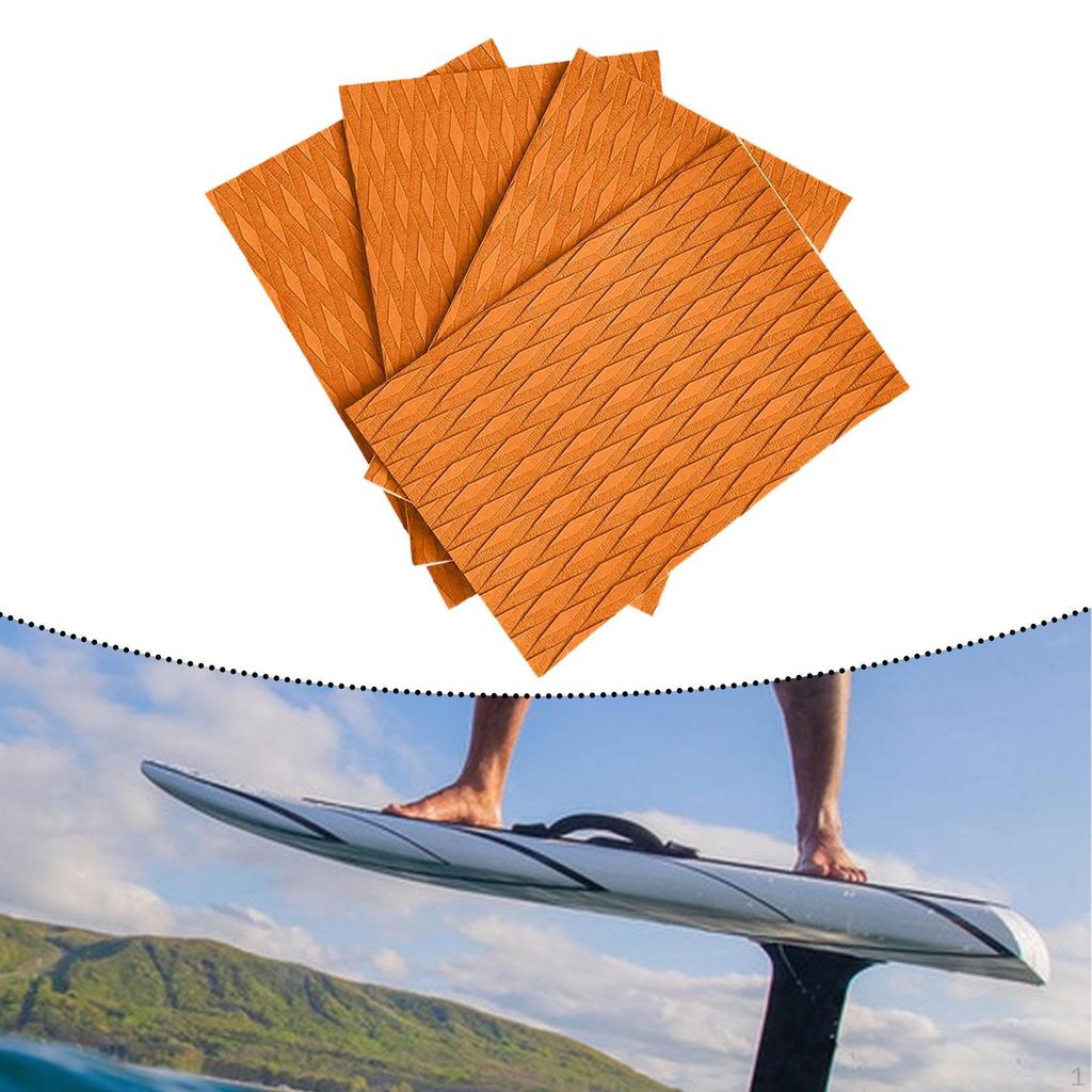4 stk Surfebrett Traction Pad dekk Gripepute, Sklisikkert Båtdekkark for Longboard,