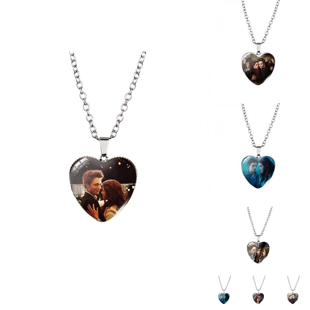 Stunning 2023 Twilight Saga Theme Heart Pendant Necklace With Unique Gemstone Design