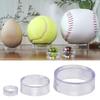 10Pcs Baseball Display Stand Clear Rings Sphere Stand Round Plastic Display Holder for Golf Baseball Softball