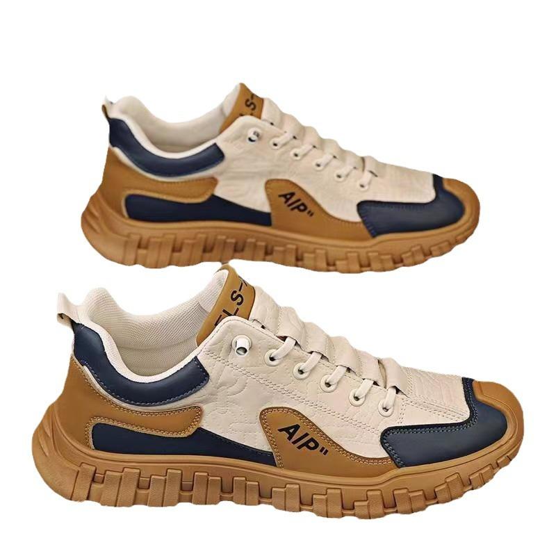New Summer Casual Shoes for Men's Leather Shoes Fashionable and Versatile Light Sports Shoes Work Shoes