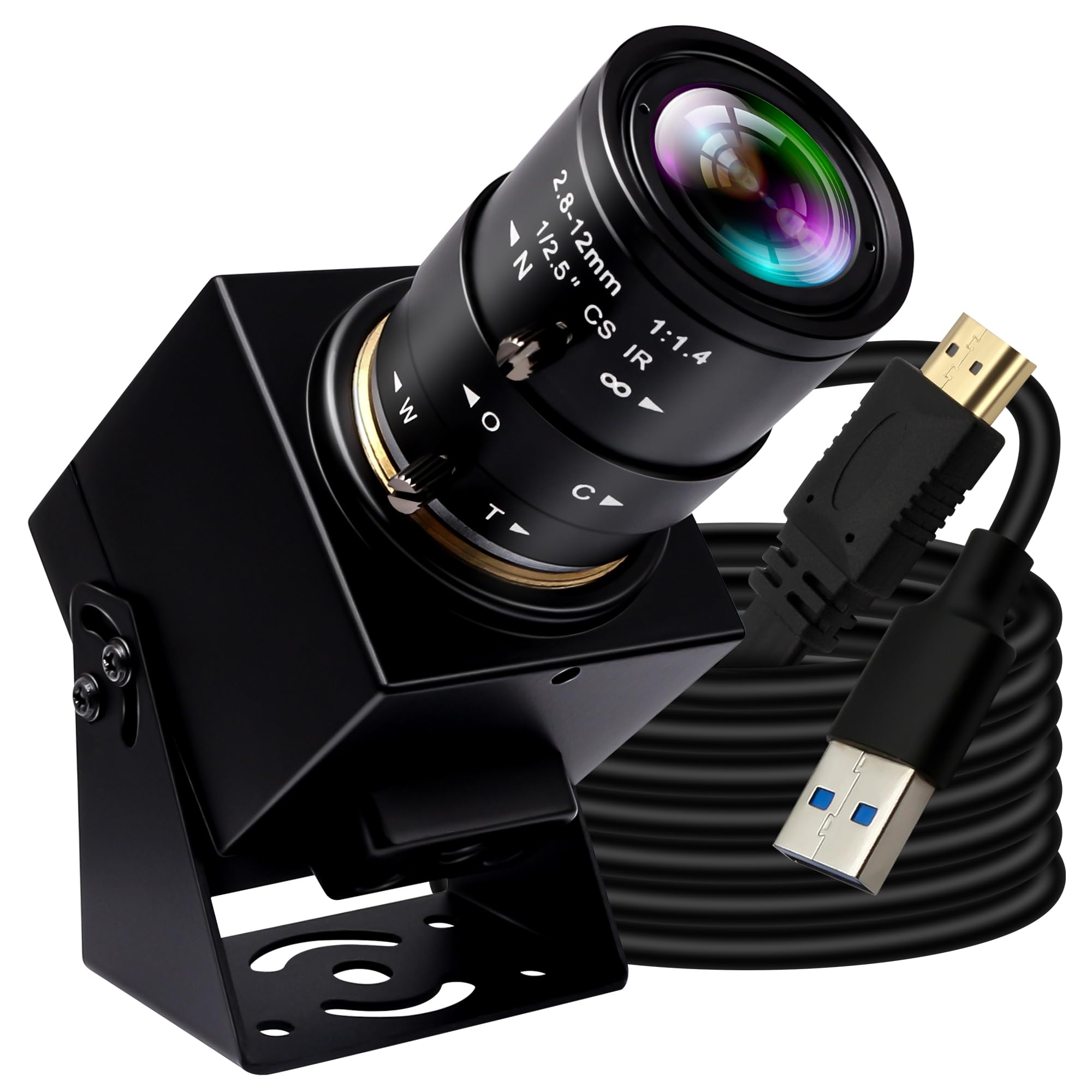 

USB-камера з підтримкою HDMI 60 кадрів/с Високошвидкісна камера ELP 4K Камера з одночасним виведенням HDMI Об’єктив з 4-кратним ручним збільшенням Відеокамера USB для телевізора Проектор Монітор