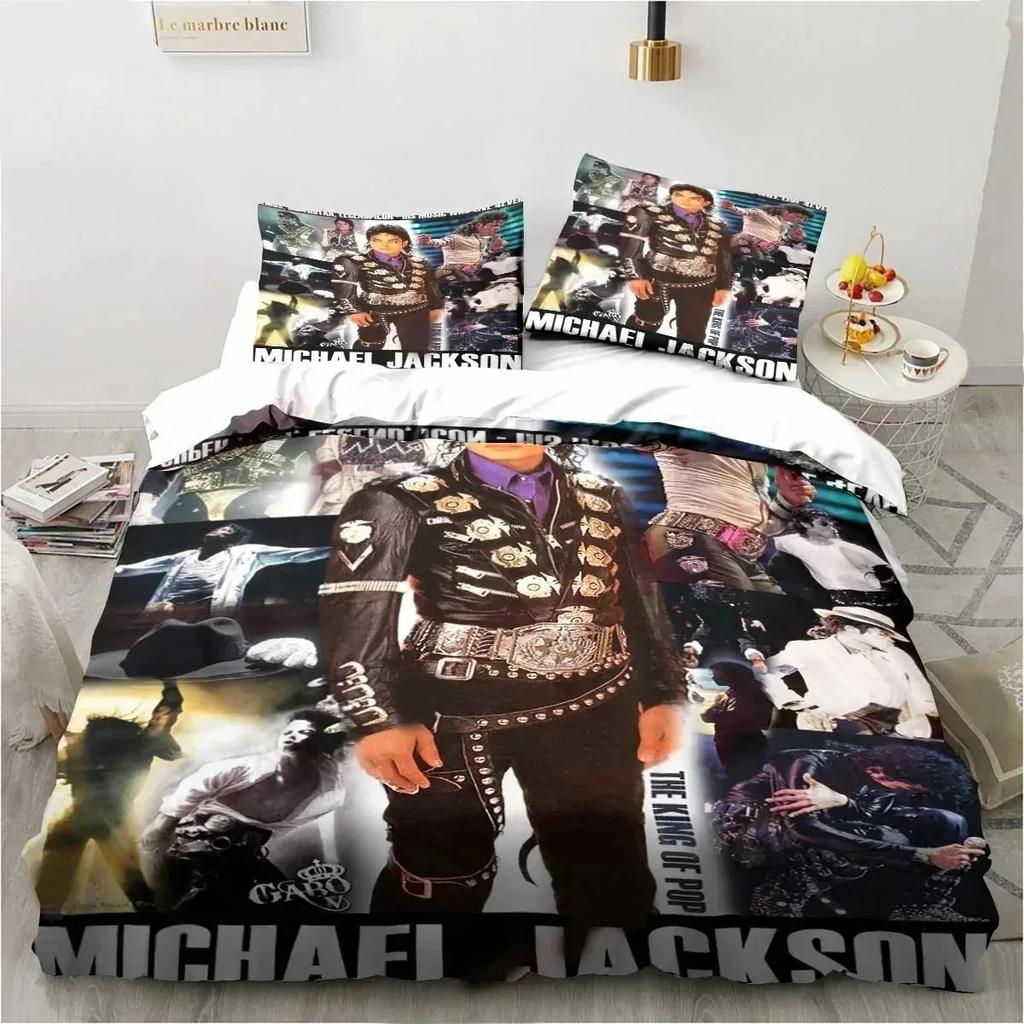 Comforter 3D Printed Michael Jackson Bedding Setpink Quilt Duvetstar Peripheral Family Decoration Home Warm Textile Bedclothes Set