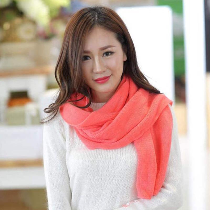 

Осень и зима новый однотонный имитация кашемира парный шарф утолщенный теплый плоский шарф 200cm арбуз красный