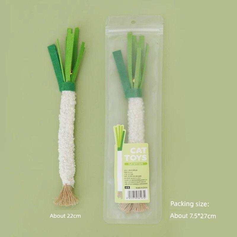 

Cat Toy Self-Hi Relieving Stuffy Mu Tianmiao Onion Wear-Resistant Bite-Resistant Molar Tooth Cleaning Bell Funny Cat Stick Cat Supplies Polygonum hydropiper onion toy