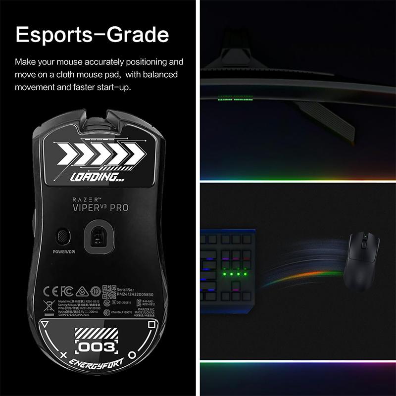 Mouse Feet Skates Ultra Strong Flawless Glass Super Fast Smooth Durable Sole For Razer Viper V3 V2 Pro Gaming Mouse