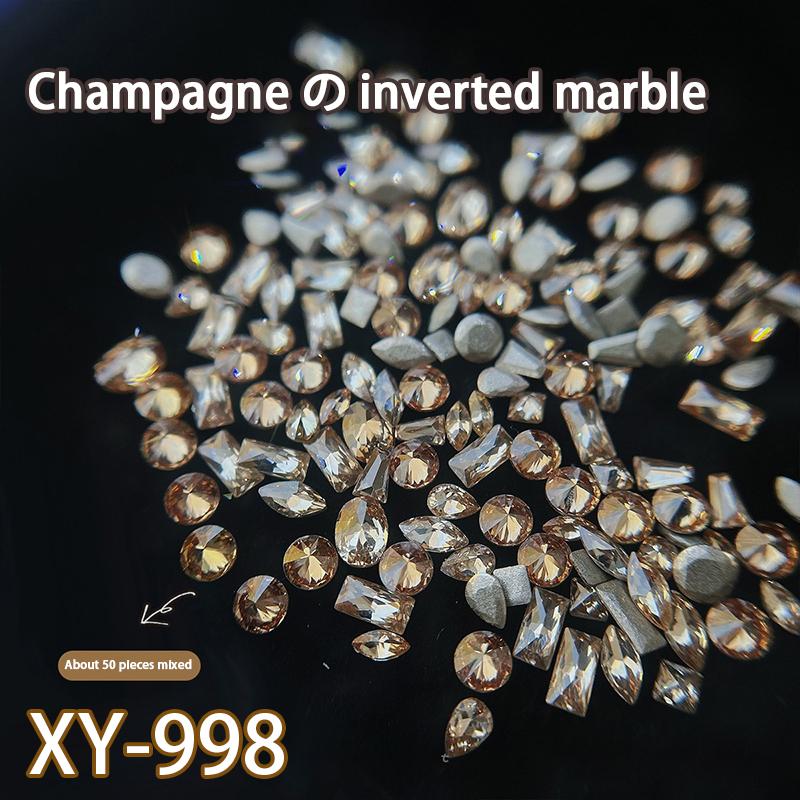50Pcs Zircon Nail Diamond Decoration Mixed Loading Stereoscopic Nail Accessories Nail Painting Nail Salon Nail Artists