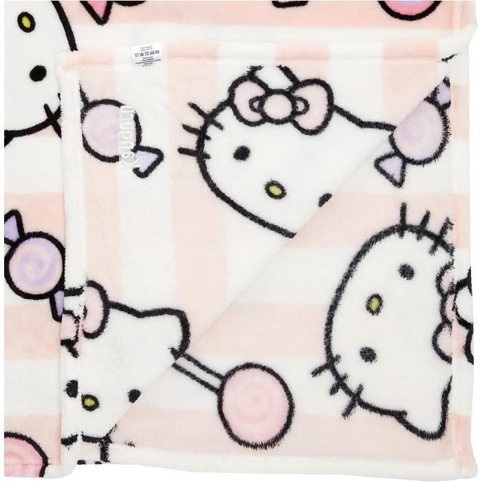 Couverture Polaire - Kanguru - Hello Kitty - 130x170 cm - Douce - Lavable en machine