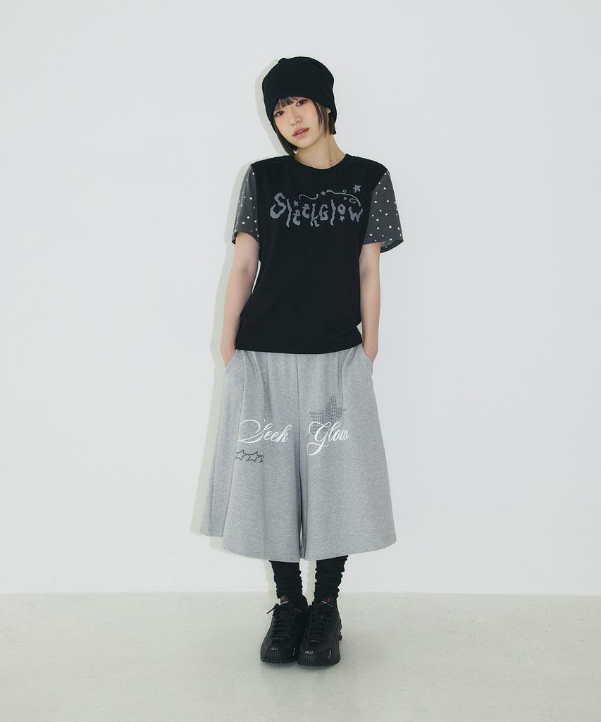 Seulliggeullou Shooting Star Color Block T-Shirt [Black]