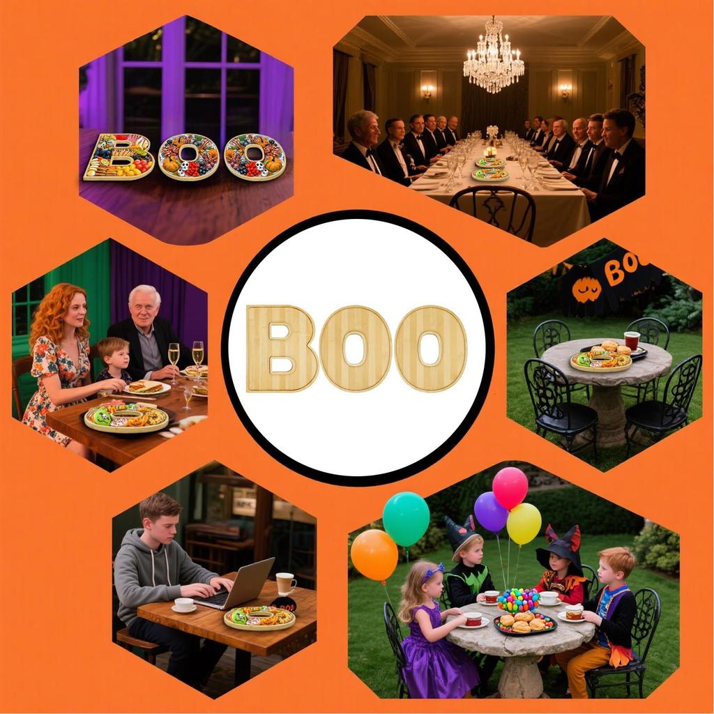 Halloween Tray Boo Cheese Tray Party Serving Board Wooden Platter Party Supplies For Holiday Decor Fall Food Table Indoor