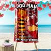 Dog Man Print Beach Towel, Large Soft Quick Dry Towel for Beach Camping Swimming
