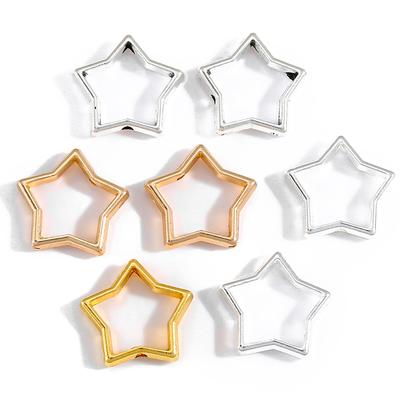 20pcs Star Bead Ring Spacer Beads Cap DIY Bracelet Beads For Jewelry Making Accessories Inner Diameter Suitable for 8mm Beads