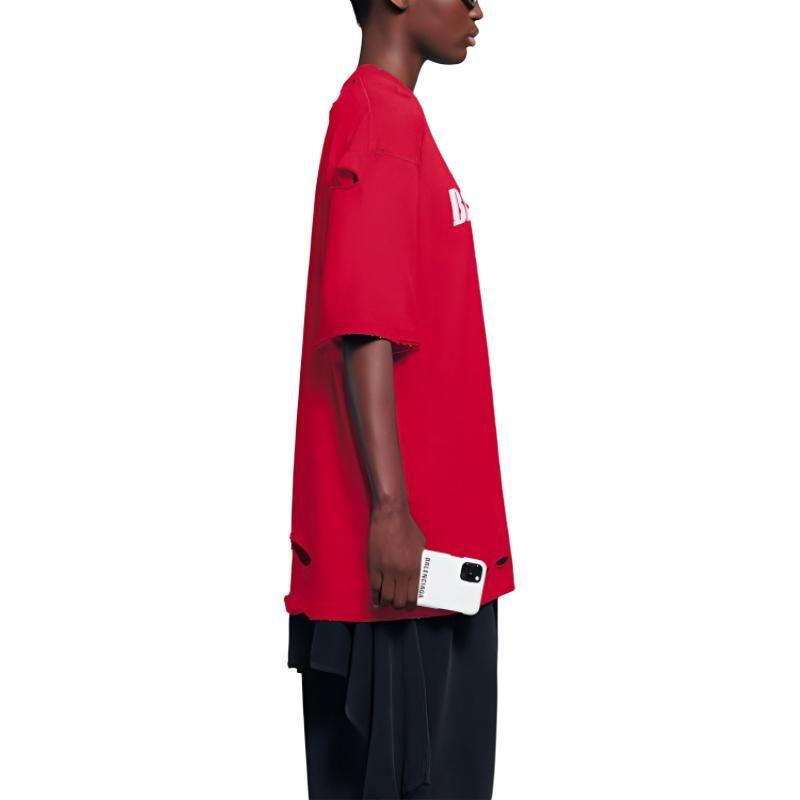 Balenciaga Kšiltovky Zničené Plochá Země Tričko 651795TKVB86295