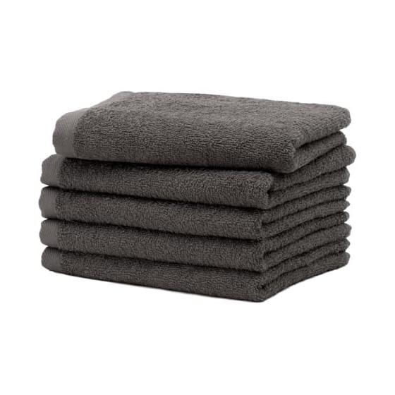 Face Towel Set of 5, 100% Cotton, Thin, Quick Dry, Absorbent, Dry Room, Easy to Dry, 34 x 80cm, Compact, Dryer OK, Non-Fluorescent, OK for Babies,