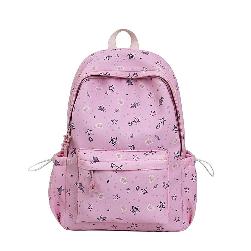 Star Print Women's Backpack Large Capacity Student Schoolbag