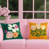 Retro Abstract Plants And Flowers Cushion Cover Reversible Plush Pillow Cover For Car Sofa Bedroom Decorative Gift Pillowcase