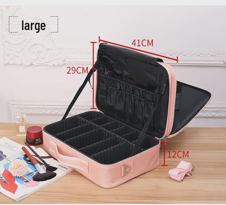 Geräumige mehrschichtige Kosmetik-Organizer-Tasche