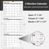 Wall Calendar 2026-2027, 3 Month Vertical Calendar, Move-a-Page, 2 Year from January 2026 - December 2027, 11’’ x 25’’, Large Monthly Hanging