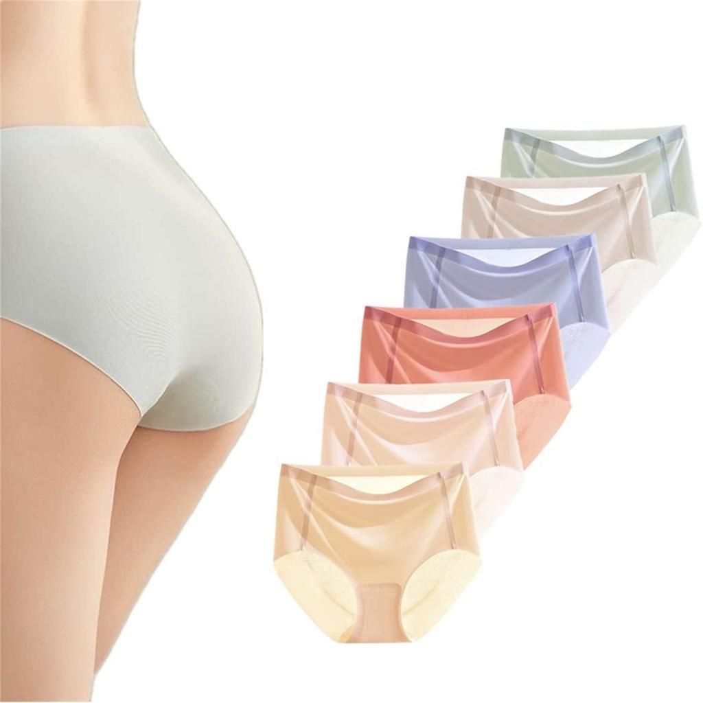 7 Pack Women's Seamless Ice Silk Panties Multicolor