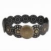 Faux Leather Belt Grunge with Ornamental Buckle Goth for Festivals