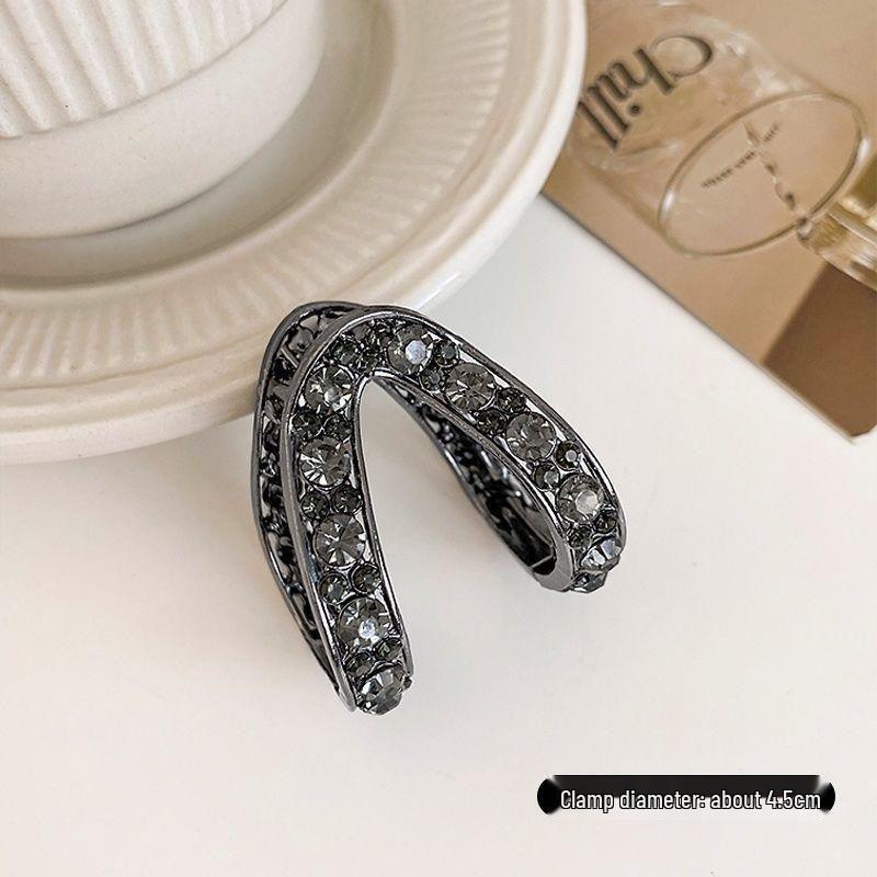 

Корейская заколка-краб для высокого хвоста V-образной формы со стразами, аксессуар для волос