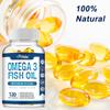 Triple-strength Omega-3 Fish Oil Capsules, Wild-caught EPA and DHA, Omega-3 Fatty Acids, Suitable for Adults.