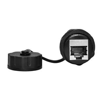 מחבר רשת RJ45 עמיד למים IP68 ממוגן עגול Cat6A RJ45 מחבר רשת שקע חיבור פאנל תעשייתי