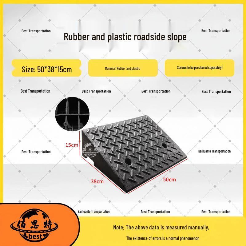 Household Rubber Threshold Ramp for Curbs and Slopes: Car and Road Edge Climbing Pad