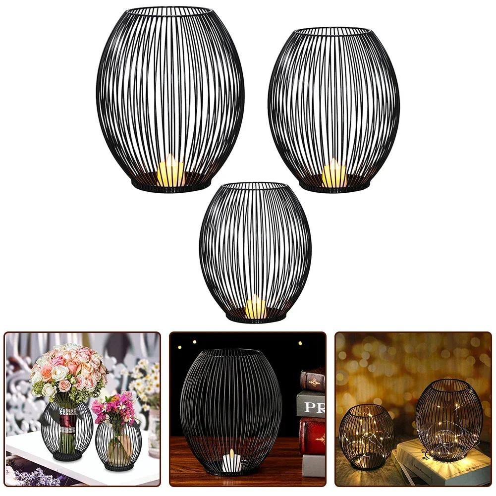 Spezifikation Breiter Bereich Geburtstage Meditation Schwarz Hohl Heimdeko Draht Laterne Kerzenhalter Eisen Mehrere S