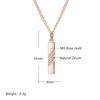 Oval Brown Natural Zircon Pendant Necklace For Women Fashion  Rose Gold Color High Quality Bride Wedding Jewelry