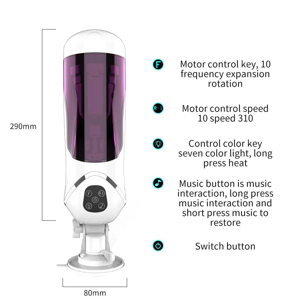 Automatic Piston Telescopic Rotation Male Masturbator Cup Blowjob Masturbator for Man Penis Sucker Vibrtor Handsfree Sex Machine