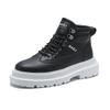 Men's High-top Board Shoes Autumn and Winter Fashion with White Men's Boots Platform Heightening Shoes Men's Locomotive Shoes Trendy Men's Shoes